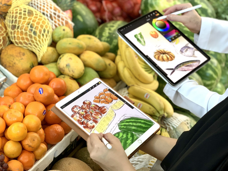 Digital Illustration at Sharjah’s Fresh Produce Market