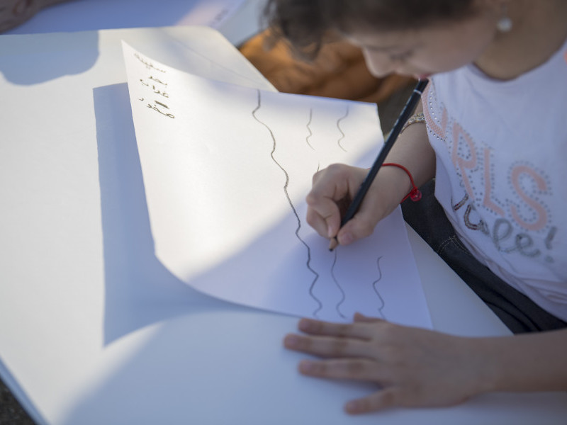 Drawing Boats on the Sharjah Corniche